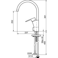 Mora CERA K5 Spültisch Einhebelmischer mit Geräteventil Chrom