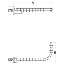 PBA Duschspritzschutz klappbar Rechts