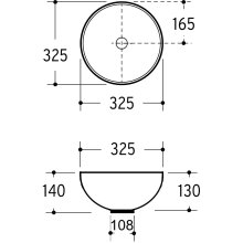 Beitz & Walz AqvaCeramica Aufsatzwaschtisch "SlimRim" 325 mm weiß