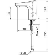 Mora FMM 9000E tronic Waschtischarmatur m. Hygienespülung, Batteriebetrieb Chrom