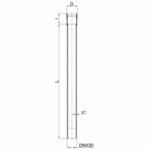 PoloPlast POLO KAL XS Rohr DN 40, 500mm