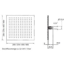 Herzbach 200 x 200 mm Regenbrause Slim - square