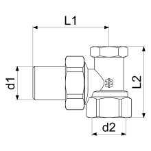 Schlösser Heizkörperverschraubung Eckform DN15 1/2"