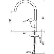 Mora CERA K5 Spültisch-Einhebelmischer Chrom