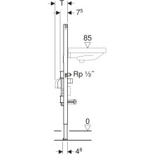 Geberit Duofix Waschtisch-Element 1120 mm für Standarmatur mit 2 Wasserzählerstecken