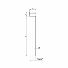 PoloPlast POLO KAL XS Rohr DN 75, 500mm