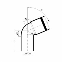 PoloPlast POLO KAL XS Bogen DN 40, 67,5 Grad