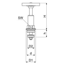 Schlösser DN15 - 1/2" Schrägsitzventil - Oberteil