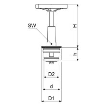 Schlösser DN32 - 1 1/4" Schrägsitzventil - Oberteil