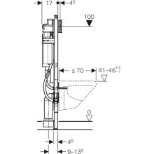 Geberit Duofix WC-Element mit Sigma UP-Spülkasten 120mm, barrierefrei, Bauhöhe 1120 mm