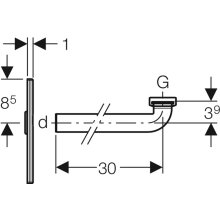 Geberit Fertigbauset für Waschtisch-Element, mit Unterputz-Geruchverschluss, G 11/4", Kunststoff, weiß