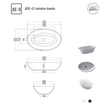 Aufsatzwaschtisch LONDON JEE-O