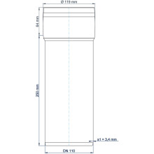 PoloPlast POLO KAL XS Rohr DN 110, 250mm