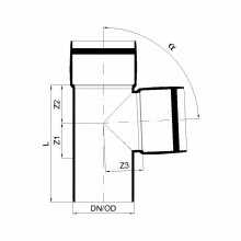 PoloPlast POLO KAL XS Abzweig DN 75/75, 87,5 Grad