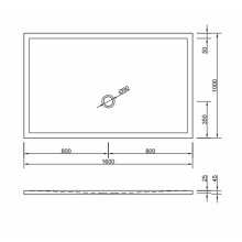 Schröder Rechteck Duschwanne Flat New E 160x100x2,5 weiß