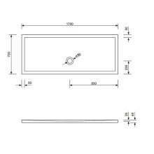 Schröder Rechteckduschwanne Flat New E 170x70x2,5 cm