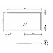 Schröder Rechteckduschwanne Flat New E 170x90x2,5 cm