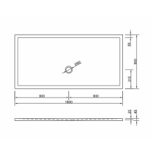 Schröder Rechteckduschwanne Flat New E 180x90x2,5 cm weiß