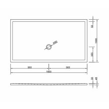 Schröder Rechteck Duschwanne Flat New E 180x100x3 weiß