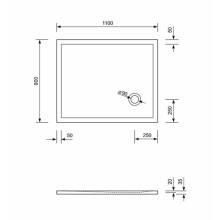 Schröder Rechteck Duschwanne Flat Corner E 110x90x2 cm