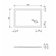 Schröder Rechteck Duschwanne Flat Corner E 120x80x3 cm