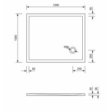 Schröder Rechteck Duschwanne Flat Corner E 120x100x3 cm