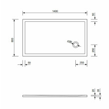 Schröder Rechteck Duschwanne Flat Corner E 140x80x2 cm