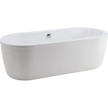 Schröder Badewanne Ovalwanne Rhein 200x100x51/64 cm weiß mit 2-teiliger Schürze