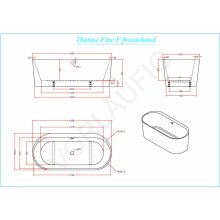 Schröder Themse Fine F 180x80x46/60 cm weiß