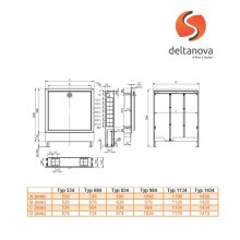 d-floor Verteilerschrank Typ I UP f. 6-8 HK 748mm Deltanova