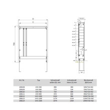 Herotec Verteilerschrank Unterputzputz UVS 750