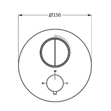 Herzbach DESIGN iX Unterputz Thermostat PUSH round für 2 Verbraucher