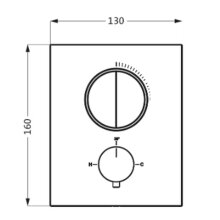 Herzbach DESIGN iX Unterputz Thermostat PUSH square für 2 Verbraucher