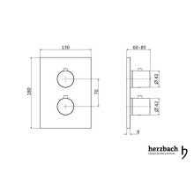 Herzbach DESIGN iX Unterputz Thermostat square für 1 Verbraucher