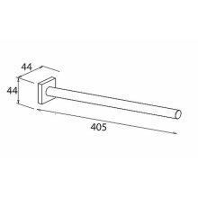 Roman Dietsche Quaruna mattschwarz Handtuchstange 1-armig Messing