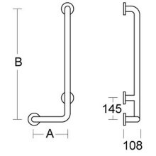 PBA Sicherheitsgriff L-form Links 220mm