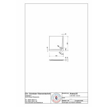 Schröder Viereck Duschwanne Arenal E 80x80x2,5 cm weiß