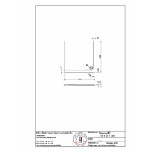 Schröder Viereck Duschwanne Arenal E 120x120x2,5 cm weiß