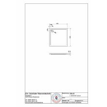 Schröder Viereck Duschwanne Sito E 100x100x2,5 cm weiß