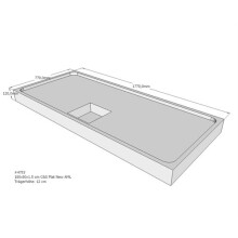 Schröder Duschwannenträger für Flat E 180x80