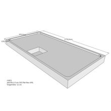 Schröder Duschwannenträger für Flat E 180x90