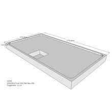 Schröder Duschwannenträger für Flat E 180x100