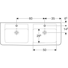 Geberit DWT Renova Plan 1300x480mm weiß