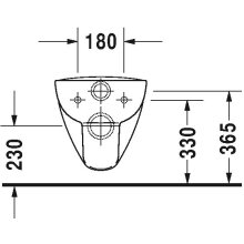 Duravit Wand-Tiefspül-WC D-Code Set 355x540mm spülrandlos mit WC-Sitz