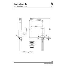 Herzbach Neo Castell Waschtisch-Einlocharmatur M-Size