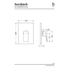 Herzbach Neo Castell Brausearmatur Unterputz