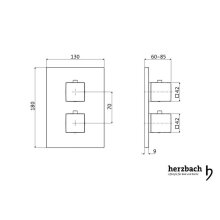 Herzbach Neo Castell Unterputz Thermostat square für 1 Verbraucher