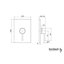 Herzbach NANO Brausebatterie Unterputz