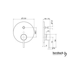 Herzbach NANO Wannenfüll- und Brausebatterie Unterputz