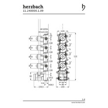 Herzbach LOGIC XL 4 Thermostat Rohbauset für 4 Verbraucher